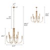LNC Ceniprimo 9-Light 41.3" Candle Tiered Modern Oversized Chandelier,Polished Gold - 3 of 4