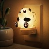 YANSUN 0.5W Plug-In Light Sensor Panda Design Night Light , White Housing, 3000K (50%-100%) to RGB Gradient, Button Color Adjustment - 2 of 4