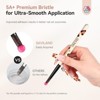 Saviland Pro Acrylic Nail Brush Set 3Pcs - Leopard Print Sizes 8/10/14 for Powder, Extensions & 3D Art, Salon & DIY Kit - 4 of 4