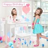 Kids Vanity Set with Adjustable Angle Mirror, Pretend Play Girls Vanity Table and Chair Set with Mirror - 3 of 4