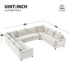 NicBex Couches for Living Room 116" Modular Sectional 4 Seat Sofa Chenille Comfy Minimalist Style Sofa Couch with 4 Pillows - 4 of 4