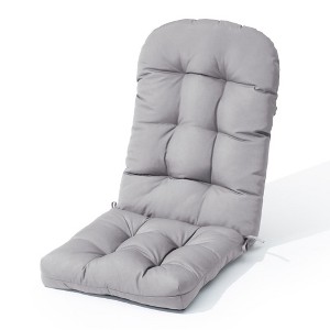 Adirondack Style Patio Outdoor Chair Cushion for Adirondack Chair or Lounge Rocking Chair Light Gray - 1 of 4