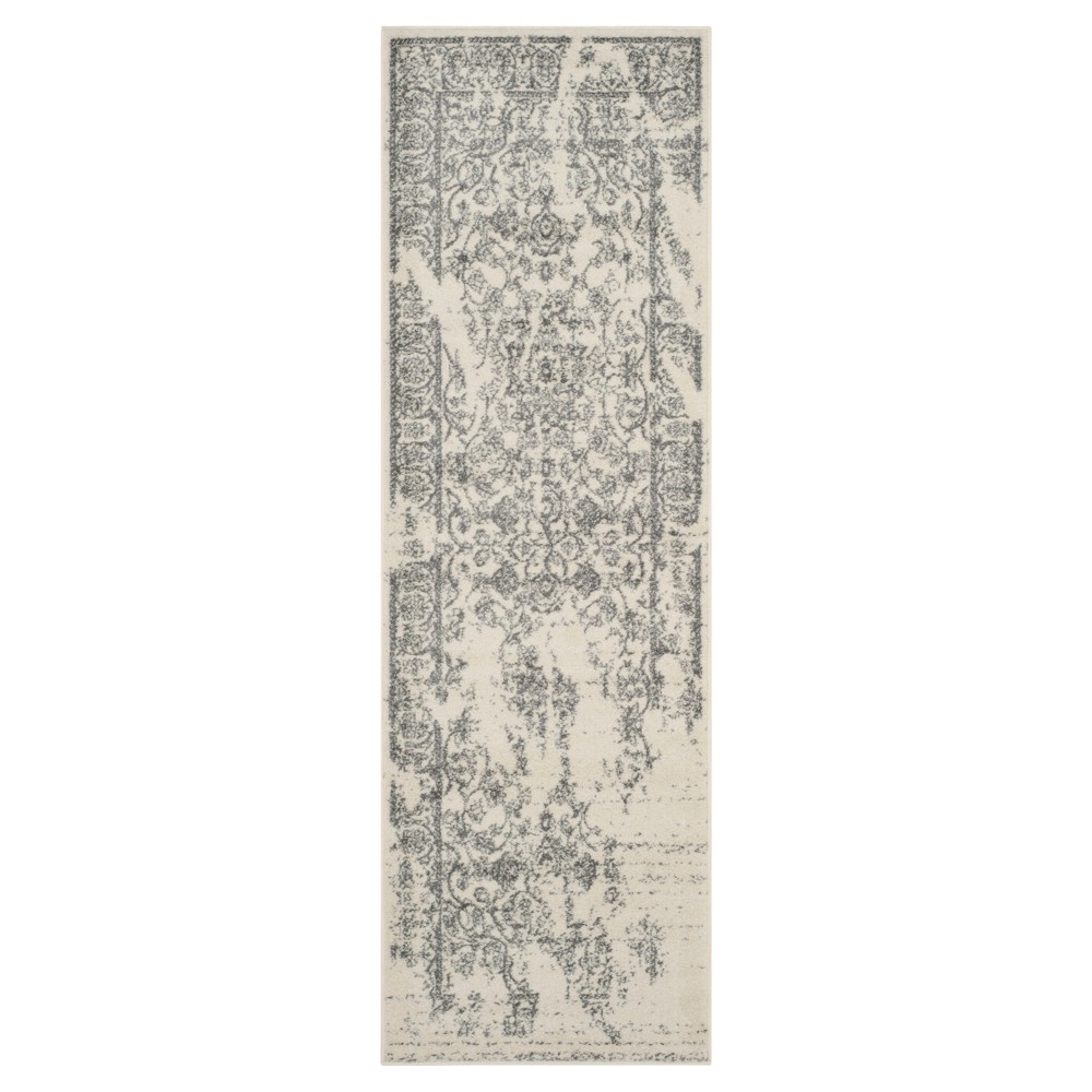 2'6inx12' Runner Addaneye Ivory/Silver - Safavieh