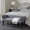 XINGHANZHENXUAN Upholstered Accent Bench, Low Back with Flared Arms & Nailhead Trim, Solid Wood Frame, Easy Assembly - 3 of 4