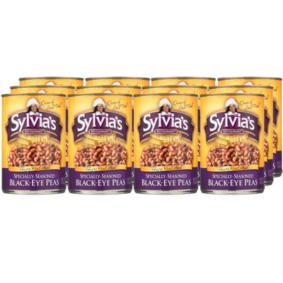 Sylvia's Specially Seasoned Black-Eye Peas - Case of 12/15 oz