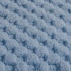 Knightsbridge Luxurious Block Pattern High Quality Year Round Cotton With Non-Skid Back Bath Rug, Light Blue - 4 of 4