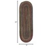 Colonial Mills Midnight Braided Runner, Java 2'x6', Oval Shape - 2 of 4