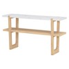 NicBex Console Table Entryway Table with Marble-Effect Top Side Table for Entryway, Living Room, Hallway - 3 of 4