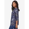 Jessica London Women's Plus Size Stretch Cotton Boatneck Tunic - 4 of 4