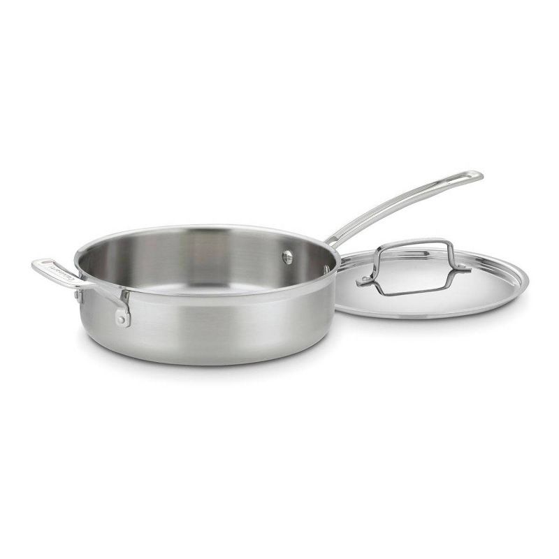 Cuisinart Classic MutliClad Pro 3.5qt Stainless Steel Tri-Ply Saute Pan with Helper Handle and Cover MCP33-24HN - Silver, 1 of 5