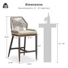 PURPLE LEAF Patio Sunbrella Bar Stools Set of 2 Handwoven Wicker Bar Height Stool Modern Aluminum Outdoor Wicker Barstools with Back and Cushion - 2 of 4