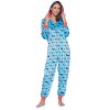 Ashford & Brooks Women's Mink Fleece Hooded One Piece Pajama Jumpsuit - 2 of 4