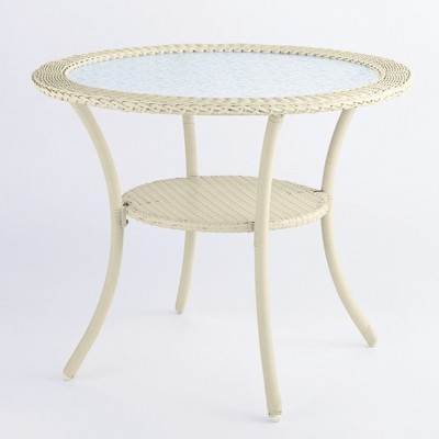 BrylaneHome Roma All-Weather Resin Wicker Bistro Table