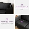 TYBOATLE 51" Modern Small Loveseat Sofa, 2‑Seater Fabric Couch with Iron Legs for Apartment, Office, Dorm, or Bedroom, Black - 4 of 4