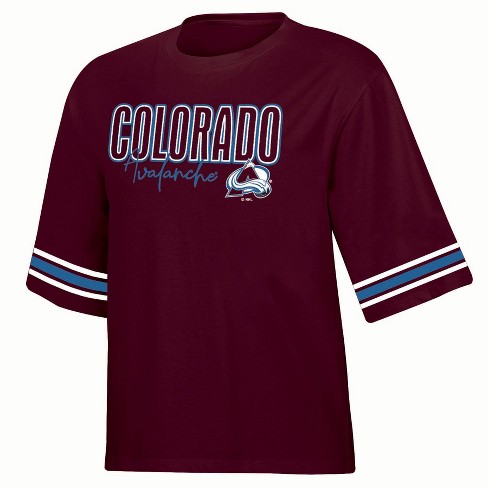 Nhl Colorado Avalanche Women's White Fleece Crew Sweatshirt : Target