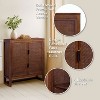 Hatteras Modern Boho Accent Cabinet with Solid Wood & Natural Rattan Accents-Teamson Home - 4 of 4