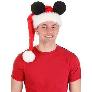 HalloweenCostumes.com One Size Fits Most   Disney Mickey Mouse Santa Cap | Disney Hats, Black/Red/White