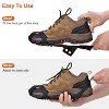 LakeForest"Ice Snow Grips Anti-Slip Shoe Spikes with 10 Steel Studs – Portable Boot Traction Cleats for Ice"Black - 2 of 4