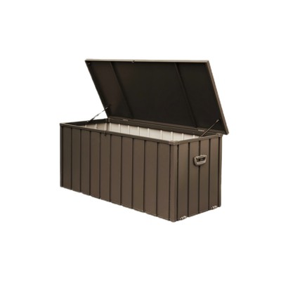 Maggift Deck Boxes Garden Large Patio Storage, for Furniture, Outside Cushions and Garden Tools, Bench, Easy to assemble，Brown, 49.41"*29.57"*29.72"
