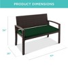 Best Choice Products 2-Person Outdoor Wicker Bench Garden Patio Porch Furniture w/ 700lb Capacity, Cushion - 2 of 4