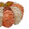 Northlight Fall Harvest Layered Wooden Leaves Pumpkin - 10" - Beige and Orange - 3 of 4