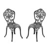 Cast Aluminum Patio Dining Chair 2PCS With Black Frame - 2 of 4