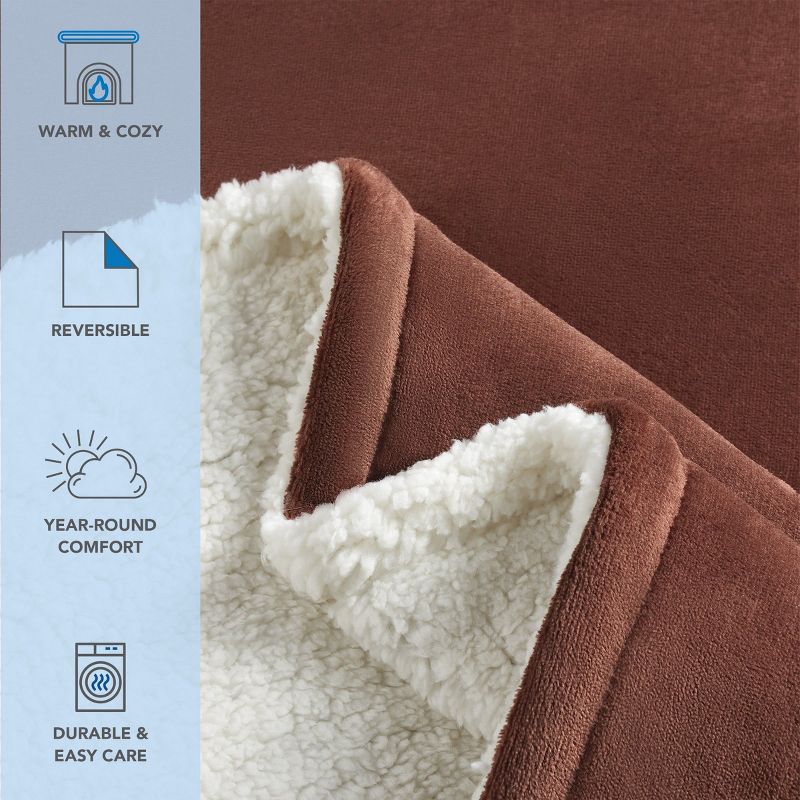 Host & Home Plush to Faux Shearling Blanket, 3 of 6
