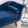 VYNXARIA Classic Sled Design Sofa Chair with Imported Tapered Birch Legs, Ergonomic Curled Edge Pillow,and High-Density Sponge Filling Blue - 2 of 4