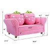 Tangkula Kids Sofa Cute Sofa Strawbwrry Sponge Filler Upholstered Lounge w/ Armrest - 3 of 4