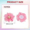 Unique Bargains Rhinestone Pearl Chiffon Flower for DIY Craft Wedding Party 15 Pcs - 2 of 4