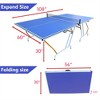 YONWAY 9ft Mid-Size Table Tennis Table Foldable & Portable Ping Pong Table Set for Indoor Games with Net, 2 Table Tennis Paddles and 3 Balls - 3 of 4