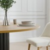 PexFix 52" Solid Wood Round Dining Table Kitchen Table for 4-6 with Tabletop & Textured Cylindrical Base for Living/Dining Room Coffee Office Natural - 4 of 4