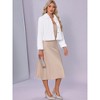 INSPIRE CHIC Women's Faux Fur Cropped Snap Button Winter Wedding Fluffy Coat - 4 of 4