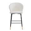 NicBex Stylish Bar Stools Set of 2, Jacquard Upholstered Counter Height Barstools with Metal Footrest and Frame for Kitchen Island, Cafe - 2 of 4