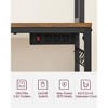 VASAGLE Hutch Bakers Rack with Power Outlet, 14 Hooks Microwave Stand, Adjustable Coffee Bar with Metal Wire Panel, Kitchen Storage Shelf - 4 of 4