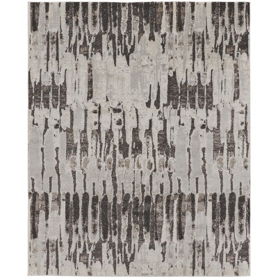 Vancouver Modern Abstract Ivory/Brown/Gray Area Rug