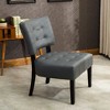 CAVINAS Blended Faux Leather Tufted Accent Chair with Oversized Seating, Wingback Chair, Armless Chairs, Accent Seating for Living Room, Bedroom - 4 of 4