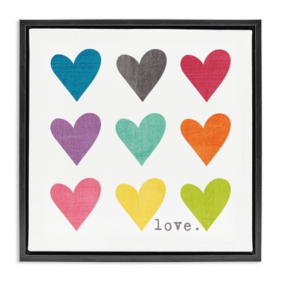 Stupell Industries Alternating Patterned Hearts, 18" x 18"