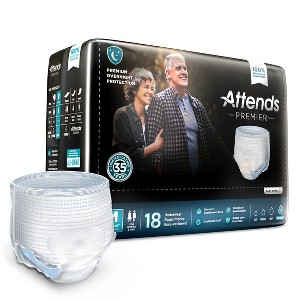 Attends Premier Disposable Underwear Pull On with Tear Away Seams Medium, ALI-UW20, Overnight - 1 of 1