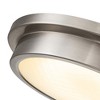 C Cattleya 14 in. Brushed Nickel Dimmable 30W LED Flush Mount Ceiling Light with Glass Shade - 3 of 4