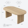 70.8" Oval Dining Table for 6-8 People, Kitchen Table with Thick Sturdy Wooden Base, Farmhouse Dining Room Desk for Kitchen Dining Room Apartments - 2 of 4