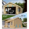 Carport Zipper Door Replacement for Portable Garage - PE Fabric, Fits 13' x 20' and 13' x 25' Frames (Frame Not Included) - 3 of 3
