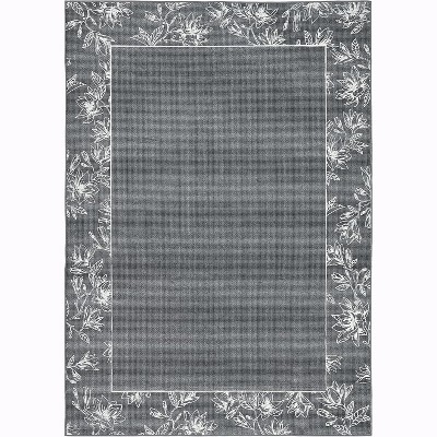 Washable Low Pile Runner Rug with Non-Slip Backing, Abstract Floral Machine Washable Kitchen Laundry Entryway Carpet