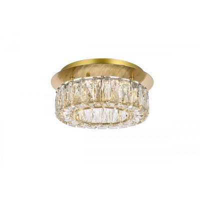 Elegant Lighting Monroe 12 inch LED single flush mount in gold
