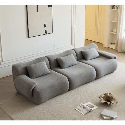 HipyMo Compressible Modular Sofa Set with Corduroy Fabric - High-Density Sponge, Stainless Steel