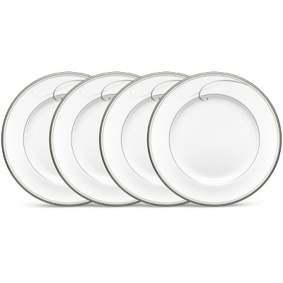 Noritake Platinum Wave Set of 4 Bread & Butter/Appetizer Plates