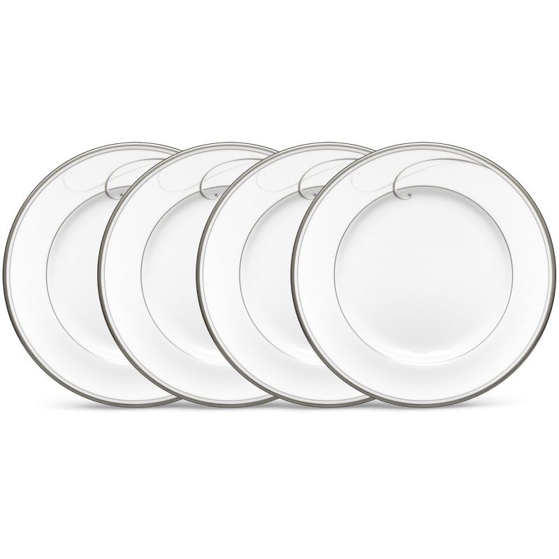 Noritake Platinum Wave Set of 4 Bread & Butter/Appetizer Plates, 1 of 3