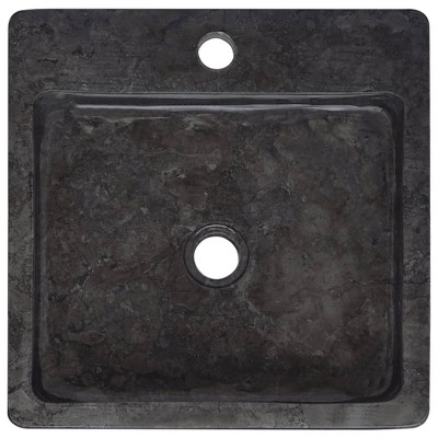 Black Square Marble Sink 15.7" x 15.7" x 4.7"