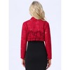 INSPIRE CHIC Women's Elegant Sheer Floral Lace Crop Bolero Shrug - 4 of 4