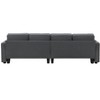 APRILSOUL 104" 4-Seater Linen Sofa - Armrest Pockets, 4 Pillows, Minimalist for Living Room - 4 of 4